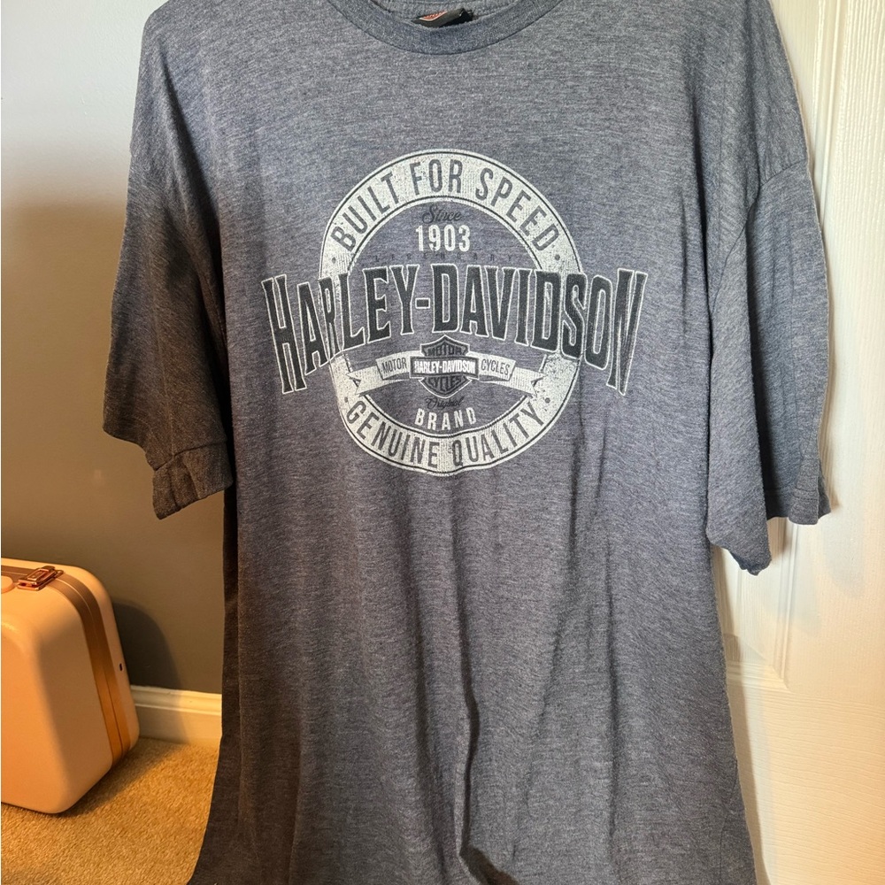 Harley-Davidson Gray Short Sleeve Tee with Logo